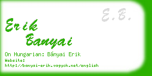 erik banyai business card