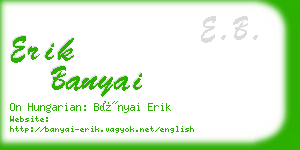 erik banyai business card